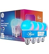 Cync GE A19 Smart LED Light Bulbs, Color Changing Room Décor, Works with Alexa and Google Home, M...