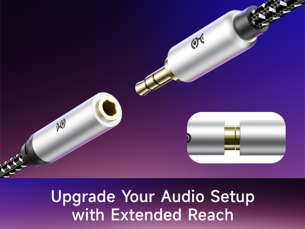 Gold-Plated Stereo Jack Cables – Tangle-Resistant Aux to Aux Cable for Home or Studio Use