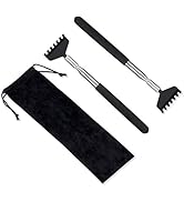 2 Pack Portable Extendable Back Scratcher, Metal Stainless Steel Telescoping Back Scratcher Tool ...