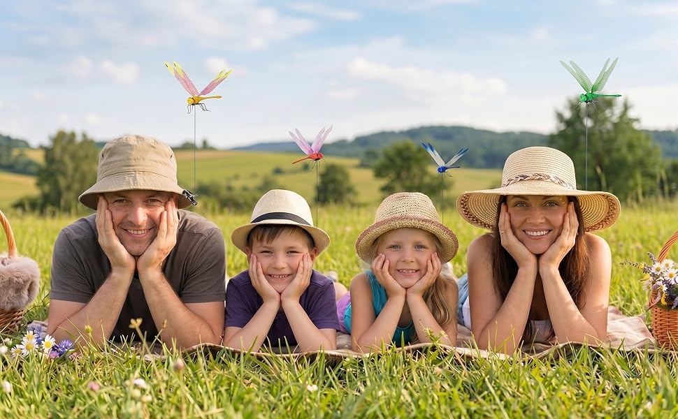 3D Realistic Fake Dragonfly Clips for Outdoor