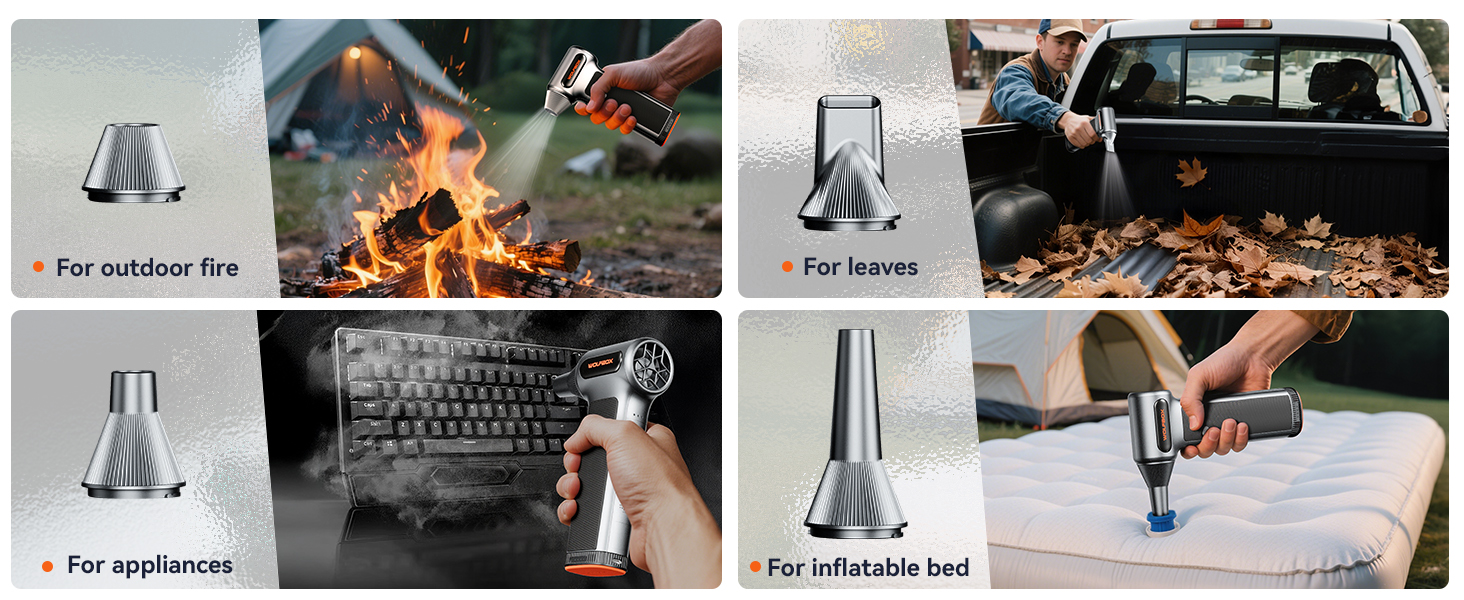 wolfbox air duster for inflatable bed, mini blower