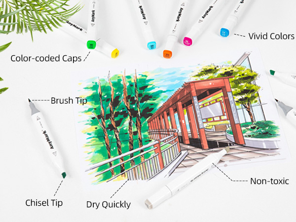 alcohol brush markers