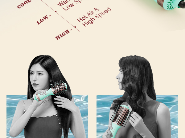 Travel hair dryer brush blow dryer brush in one