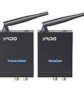 YMOO 2.4Ghz Wireless Audio Transmitter Receiver,192kHz/24bit HiFi Audio,20ms Ultra Low Latency,32...