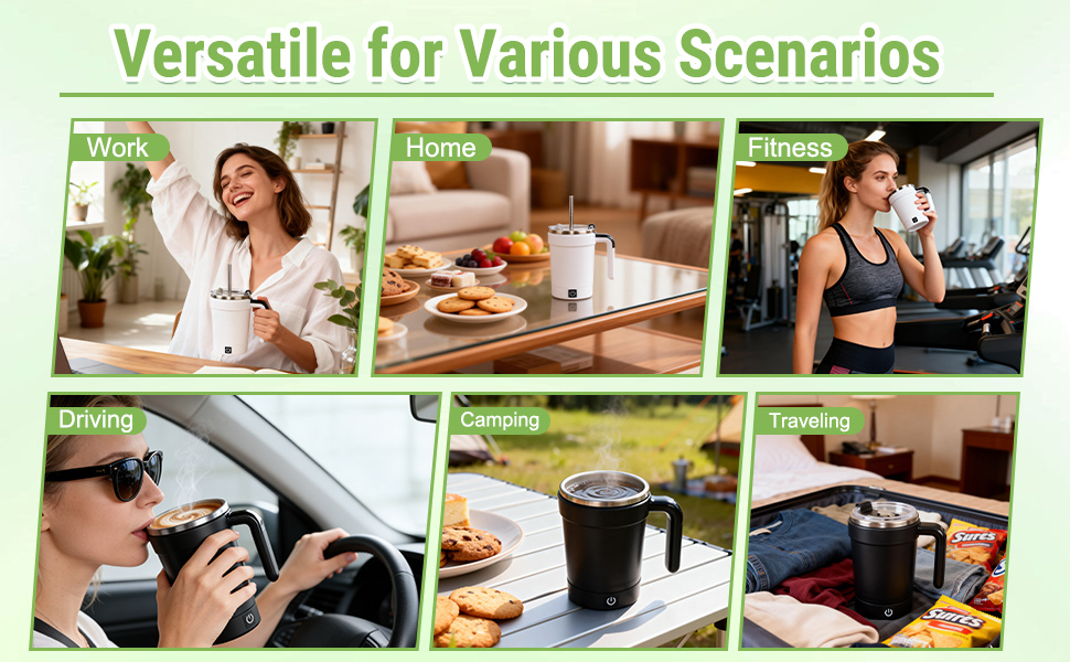 Automatic Magnetic Stirring Coffee Mug with Temperature Display, Electric Self Stirring Coffee Cup