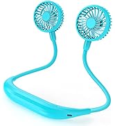 AMACOOL Neck Fan Battery Operated Neckband Fan Hand-Free Wearable Personal Fan for Hot Flashes Ho...