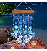 Toodour Solar Wind Chimes for Outside, Birthday Gifts for Women Mom Grandma, Waterproof 2 Modes S...