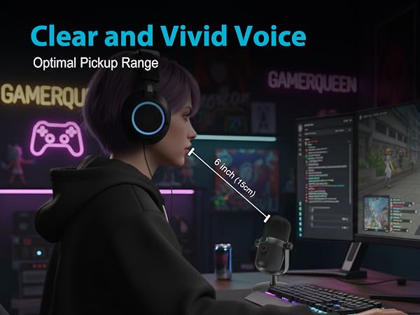 Optimal pickup range, clear and vivid voice