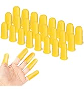 DANRONG 24pcs Silicone Finger Protectors,Rubber Fingers Tips, 3 Sizes,Finger Covers Thimble Guard...