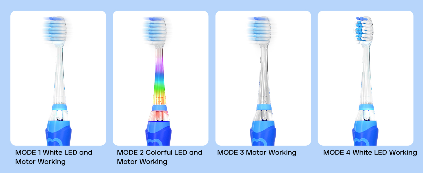 4 different modes with only one button you can switch all functions, easy to operate for kids.