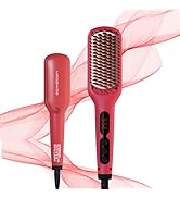 Hair Straightener Brush(Tomato Red)