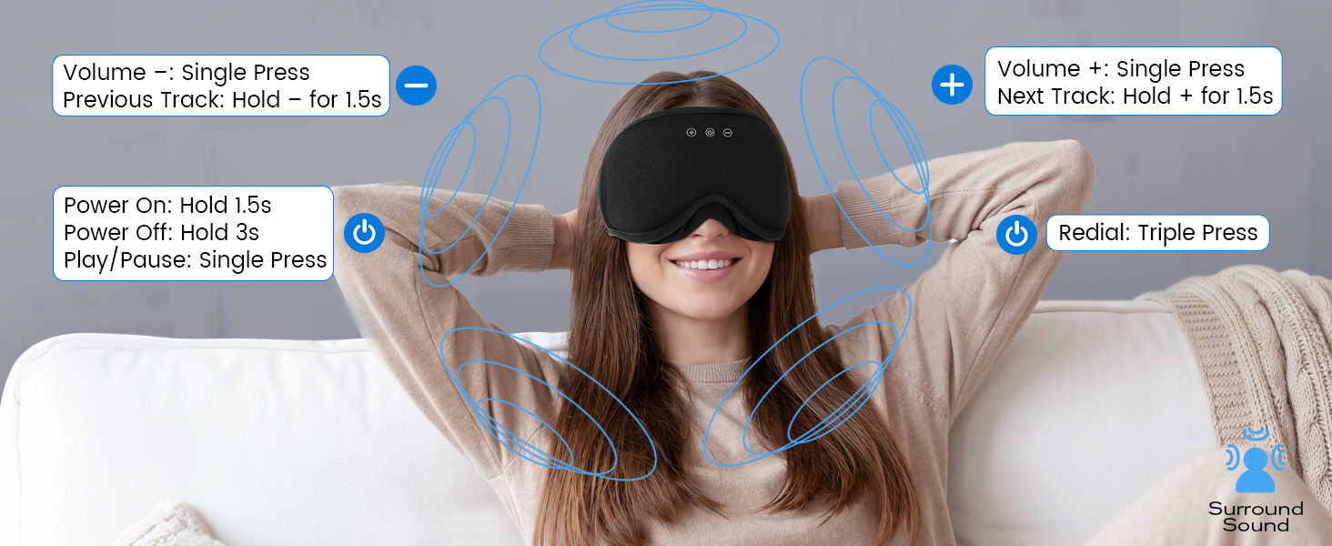 3D Sleep Headband Headphones