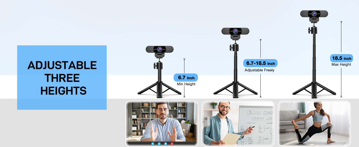 EMEET C960 Webcam with Tripod
