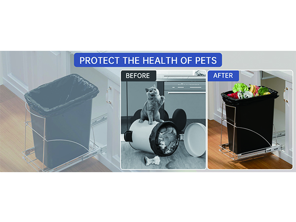 Under sink trash can pull out kit