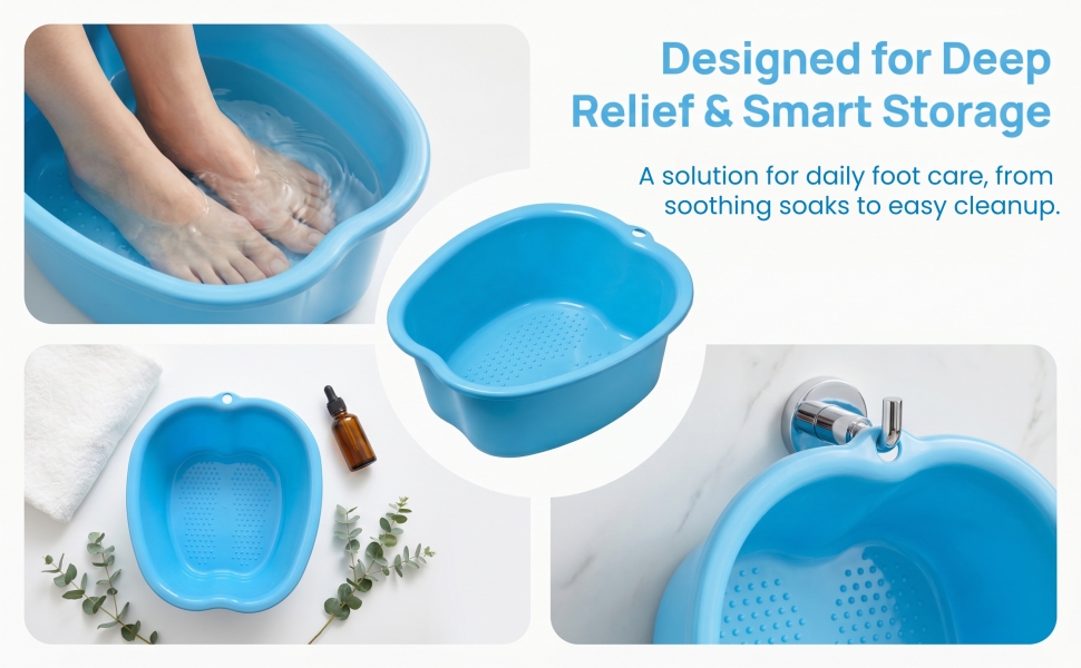 Foot relief, easy storage cleanup