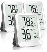 3 Pack Room Thermometer Indoor Hygrometer Digital Mini Humidity Meter Gauge with Temperature and ...