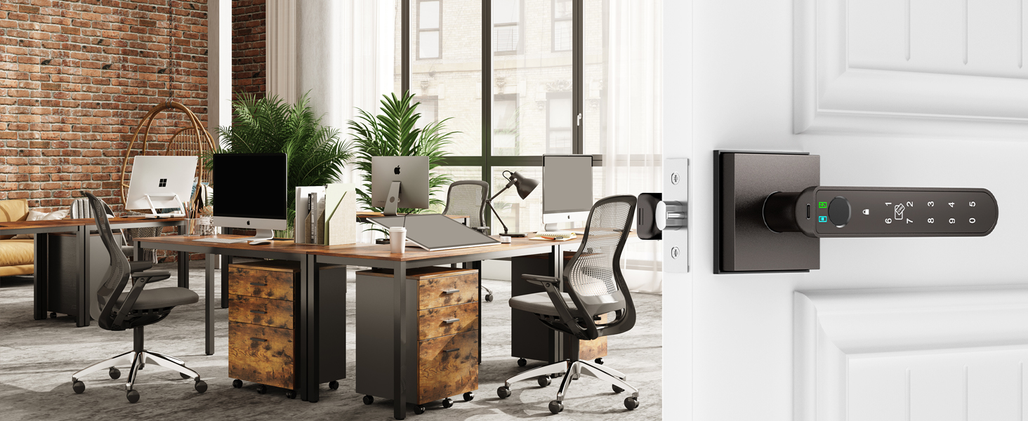 Office Door Lock grey