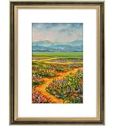 Golden State Art,12x16 Ornate Picture Frame with White Mat for 8x12 Photo or Display 12 x 16 Prin...