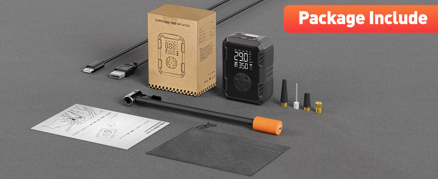 tire inflator portable air compressor car pump