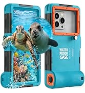 Upgrade Underwater Phone Case for Snorkeling, [50ft/15M] Deep Diving Waterproof Phone Case for iP...