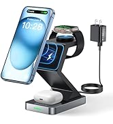 JARGOU Magnetic Wireless Charging Station,3 in 1 Wireless Charger for iPhone 15 14 13 12 Pro/Max/...