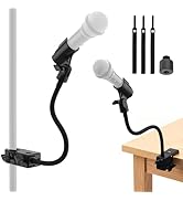 Lifexciting Desk Microphone Stand 13 inch Gooseneck Microphone Stand Fit for Shure / AT2020 with ...