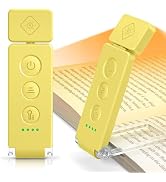 Glocusent Eye-Caring 12 LED Book Light, Compact Rechargeable Reading Light | Wide Full-Page Light...