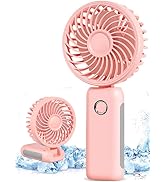 RNKRUN Mini Portable Fan, Personal Handheld Fan Foldable 4000mAh Battery Operated USB Rechargeabl...