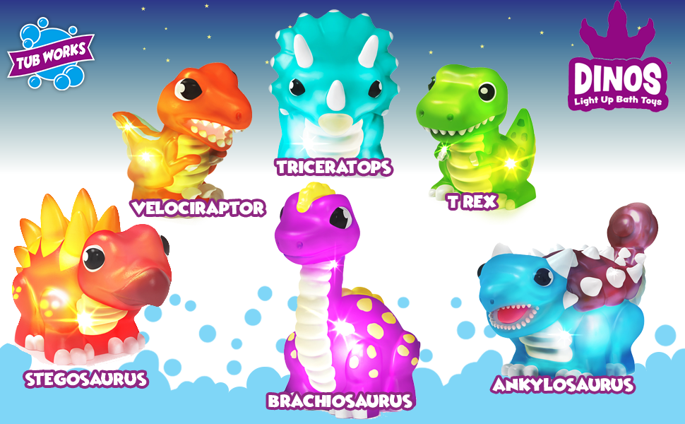 light up bath toys dinosaurs for toddlers