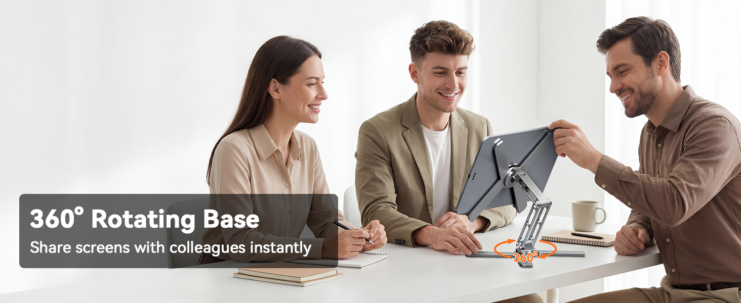 TECKNET Laptop Stand for Desk with 360° Rotating Base