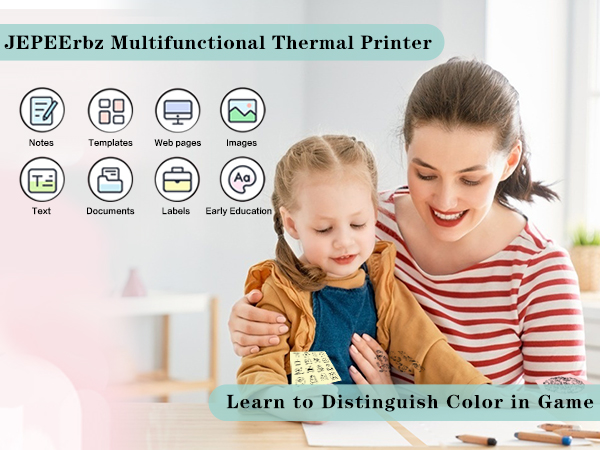 JEPEErbz Multifunctional Thermal Printer/Learn to Distinguish Color in Game