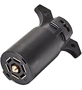 Oyviny RV 7 Way Trailer Plug Blade Connector, Heavy Duty 7 Pin Female Trailer Splice Receptacle f...