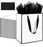 Addblu 28 Pack Bulk Luxury Gift Bags with Handles, Medium Size 9x7x3.15 Inches - Includes 28 Tiss...