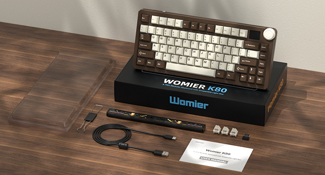 75% Mechanical Keyboard with Screen and Knob, Retro Creamy Wireless Gaming Keyboard Custom