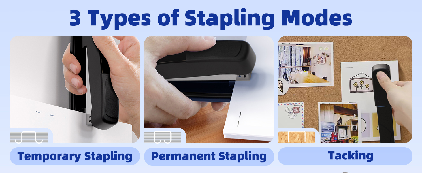 Switch between permanent, temporary stapling and tacking freely