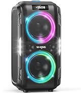 W-KING Party Large Bluetooth Speaker Loud-(200W PEAK)120W Extra Deep Bass, V5.3 Big Boombox Karao...