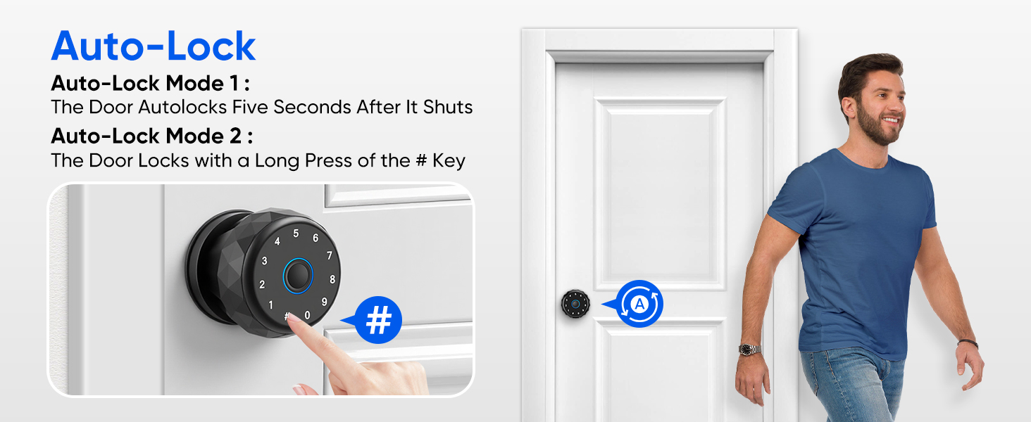 Smart Door Knob Fingerprint Door Lock