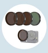 YALLSAME 4 Pack ND CPL Filter Kit for DJI Osmo Action 6, Snap-on Neutral Density Polarizing Lens ...
