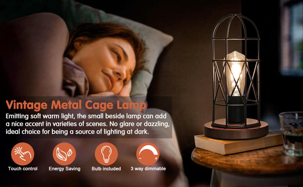 vintage metal cage lamp