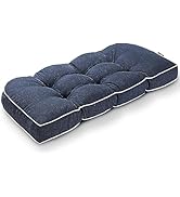 SUNROX Gel Memory Foam Bench Cushion with Piping, Heavy Duty Tufted FadeShied Water Resistant Ult...