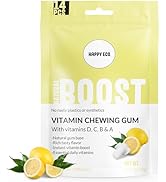 Sugar Free Natural Chewing Gum (56 Pcs) - Xylitol Gum with Vitamins A,B6,C &amp; D - Aspartame Free N...