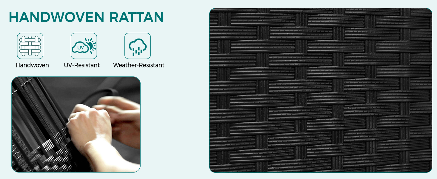  3-Piece Rattan Furniture Set