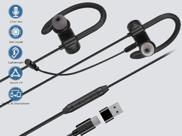 USB-C Earbud with Boom Mic for PC and Smartphones_EBM-C_Main-800