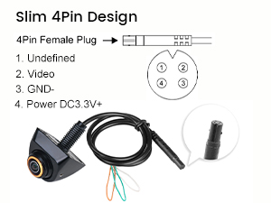 4pin backup camera