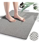 Shower Mats Non Slip Without Suction Cups, 23.6×34.6 Inch, Bath Mat for Textured Tub Surface, Loo...