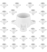 25 Pcs 1/2 Inch PVC Fittings Flange, 1/2” Table Leg Screw Caps, PVC Table Cap for DIY Projects Su...