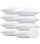 OTOSTAR Pack of 8 Outdoor Pillow Inserts 20x20 Inch Waterproof Throw Pillow Inserts Water Resista...