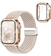 Butifacion Magnetic Braided Band Compatible for Apple Watch Bands and Bling Case 40mm 41mm 44mm 4...