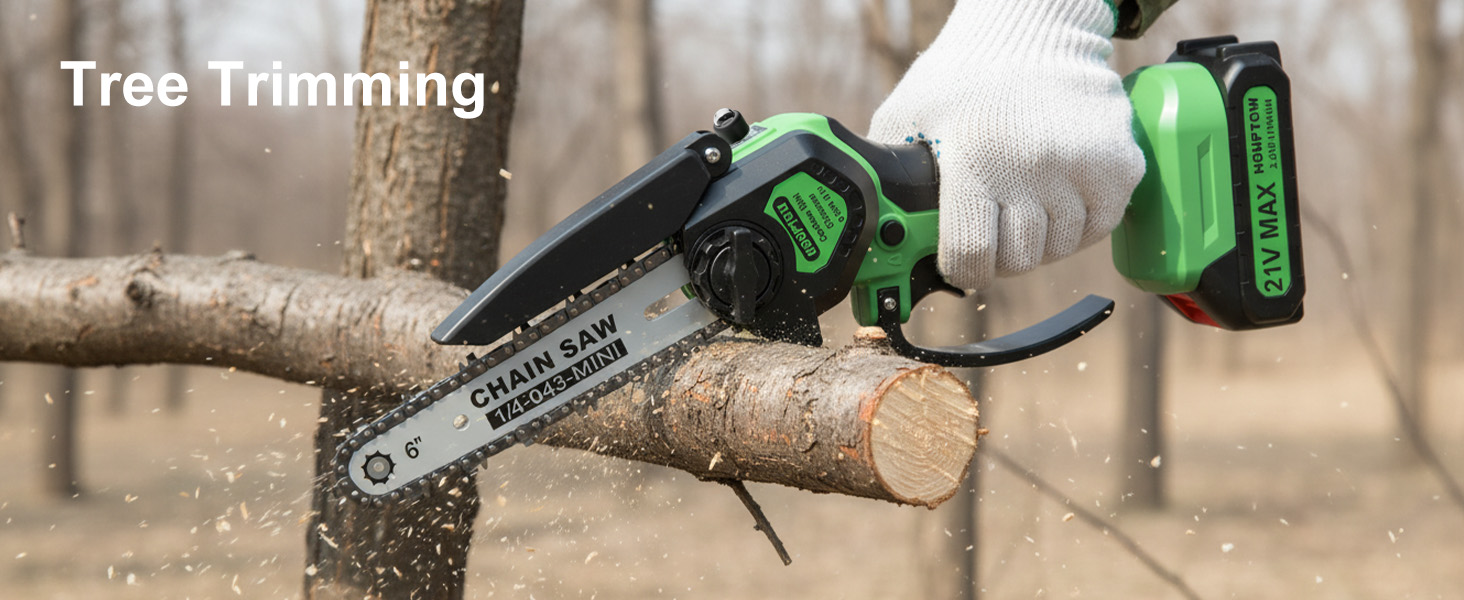electric chainsaw tree trimming