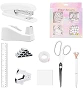 Office Supplies Set,Desk Accessories,Stapler and Tape Dispenser Set,1000 Staples,Staple Remover,H...